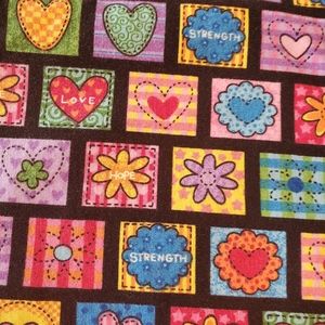 Valentines theme scrub top